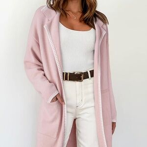 Dokotoo Open Front Pink Cardigan Sweater. Sz 2XL.
